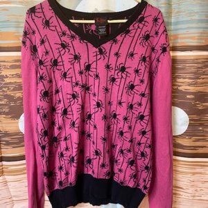 Pink Punk Rock Spider Sweater